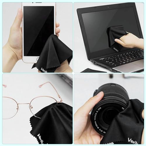 Verilux® 12PCS Microfiber Cleaning Cloths Laptop Glass Lens 5.9 X 7 Inches Kit For Spectacles Glasses Mobile Verilux® 12PCS Microfiber Cleaning Cloths Laptop Glass Lens 5.9 X 7 Inches Kit For Spectacles Glasses Mobile